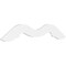 Ekena Millwork Pitch Midway Architectural Grade PVC Gable Pediment, 60"W x 20"H x 1"P (8/12) GPP060X020X100MID - alternate 1